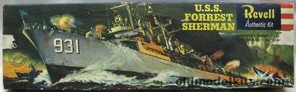 Revell 1/320 DD-931 USS Forrest Sherman Destroyer - 'S' Issue, H352-169 plastic model kit